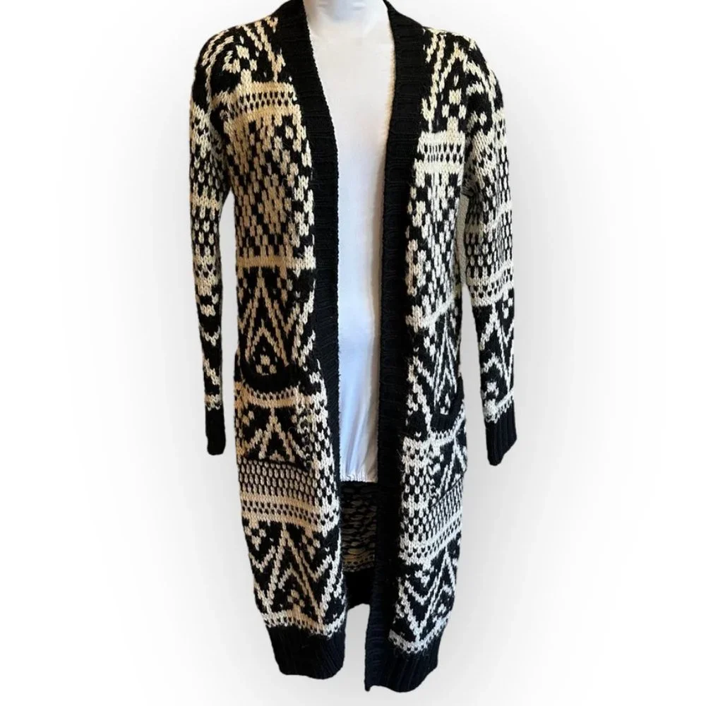 Summum Woman Sweater Duster Cardigan Pockets XS